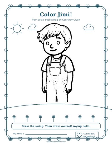 Coloring sheet preview for Jimi