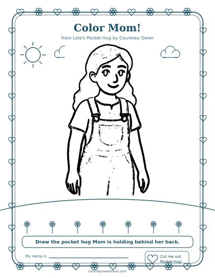 Coloring sheet preview for Mom