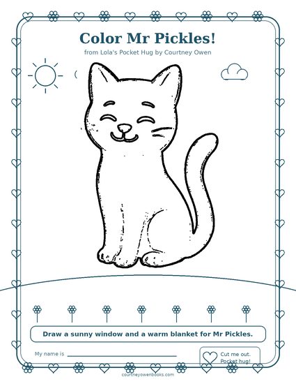 Coloring sheet preview for Mr Pickles